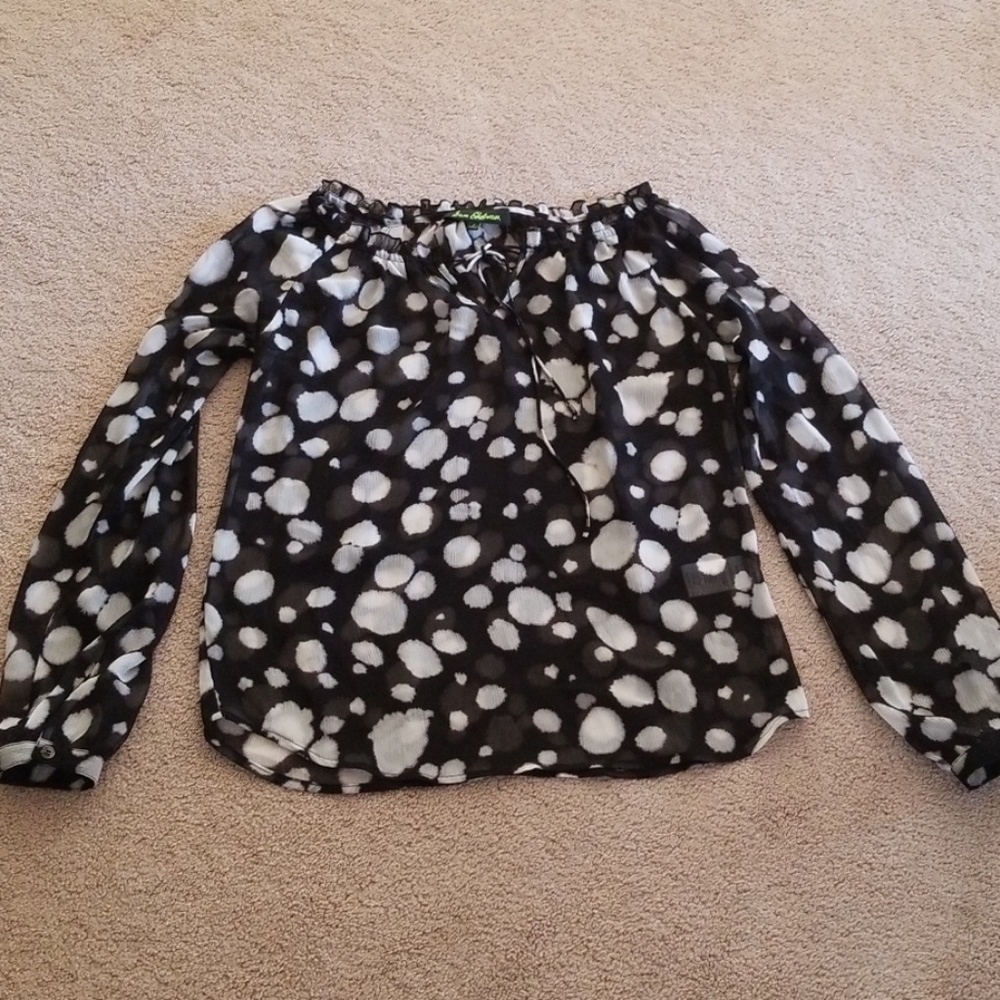 NWOT Sam Edelman Chiffon sheer blouse keyhole